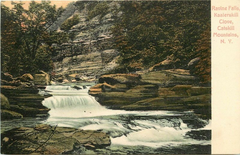 c1907 Postcard; Ravine Falls, Kaaterskill Clove, Catskill Mountains NY Greene Co