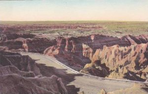 South Dakota Wall Down From The Pinnacles The Badlands National Monument Albe...