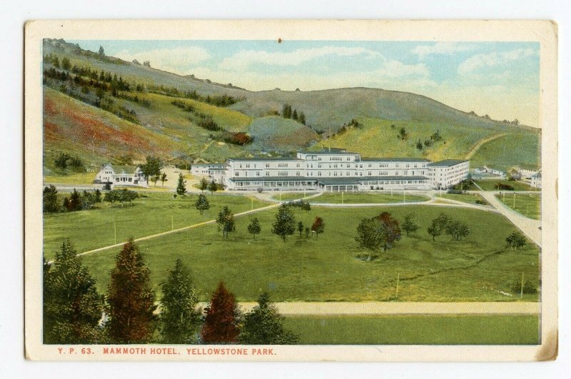 Postcard Mammoth Hotel Yellowstone Park Wyoming Standard View Card 