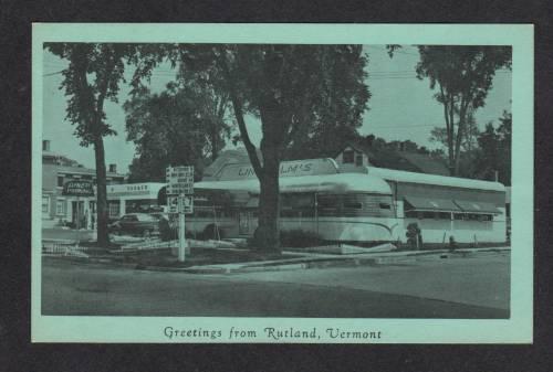 VERMONT VT RUTLAND Lindholm's DINER Restaurant Postcard