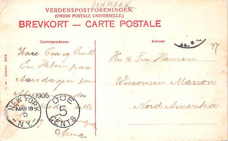 Udsigt til Domkirken Roskilde Denmark Postal Used Unknown, Missing Stamp 