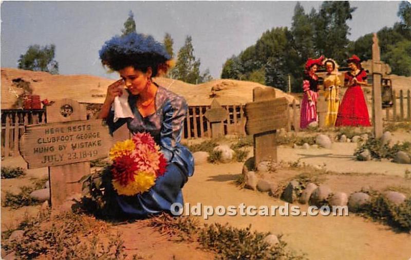 Knott's Berry Farm, Ghost Town, California, CA, USA Postcard Mourners at...