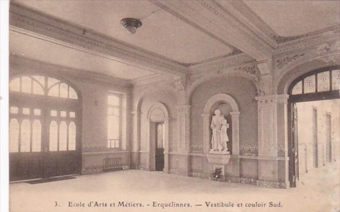 Belgium Erquelinnes Ecole d'Arts et Metiers Vestibule et couloir Sud 1922