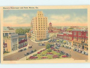 Linen PANORAMIC VIEW Macon Georgia GA AF0595