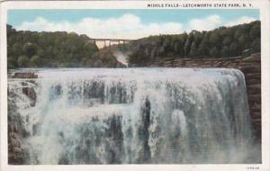 New York Letchworth State Park Middle Falls Curteich