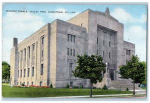 c1940's Masonic Temple Valley Pike  Exterior Johnstown Pennsylvania PA Postcard