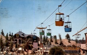 Anaheim CA Disneyland Skyway Ride Gondolas c1950-60s Vintage Postcard