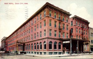 Iowa Sioux City The West Hotel 1910