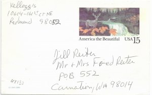 US Used UX133. America the Beautiful, 1989  nice.