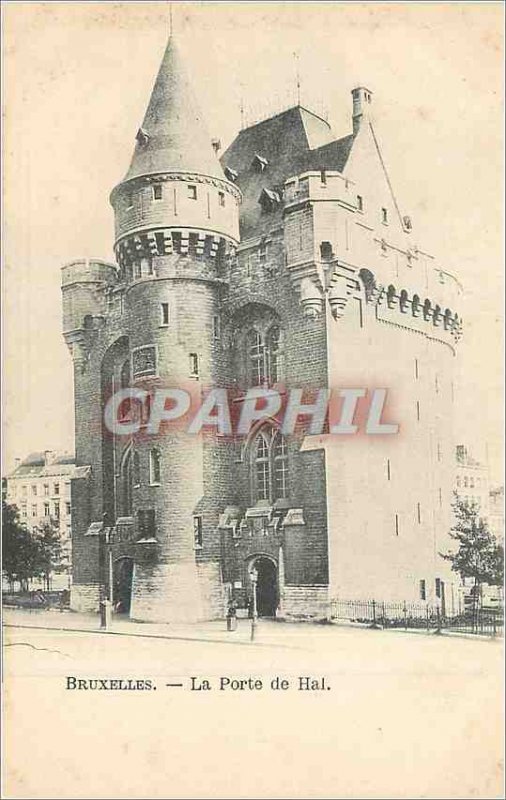 Old Postcard Brussels Porte de Hal