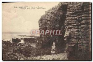 Old Postcard Morgat Cap de la Chevre Greek Temple visible at low tide