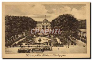 Old Postcard Wiesbaden Kurhaus Neues Bowling green