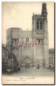 Old Postcard Sens La Cathedrale