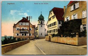 Vtg Germany Jagstfeld Partie an der Kirche Baden-Württemberg 1930s View Postcard