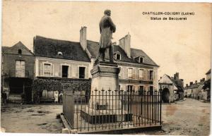 CPA CHATILLON-COLIGNY-Statue de Becquerel (264593)