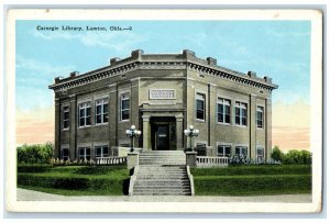 c1920 Front View Carnegie Library Building Lawton Oklahoma OK Unposted Postcard