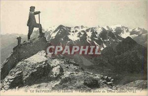 Old Postcard Dauphine Lautaret view of the Rock of the Grand Galibier