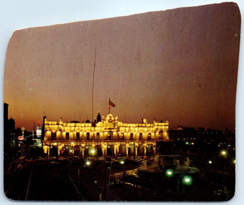 Postcard - Night View of the City Hall - Guadalajara, Mexico 