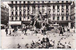 RP; LYON, Rhone Alpes, France; Place des Terreaux, Fountain, PU-1958