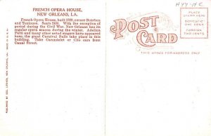French Opera House New Orleans, LA USA Postcard