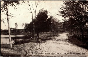 A Pleasant Drive Near Long Lake, Kendallville IN Vintage Postcard H76