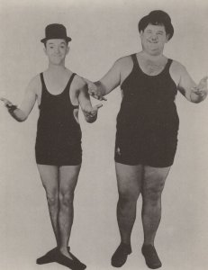 Laurel & Hardy As Transvestite Women Gay LGBT Interest Postcard