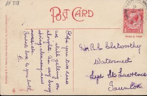 Family History Postcard - Clatworthy - Watersmeet, Lydeard St Lawrence RF338