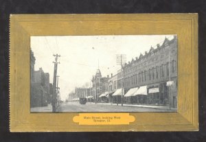 STREATOR ILLINOIS DOWNTOWN MAIN STREET SCENE VINTAGE POSTCARD MOLINE ILL