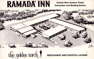 Ramada Inn Hotel - The Golden Torch Restaurant  E. Brunswick New Jersey Postcard