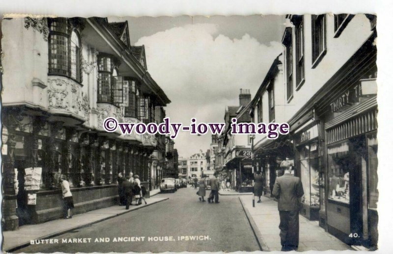 tq2231 - Suffolk - Butter Market and Ancient House in Ipswich - Postcard 