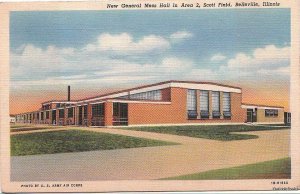 Postcard New General Mess Hall Area 2 Scott Field Belleville IL