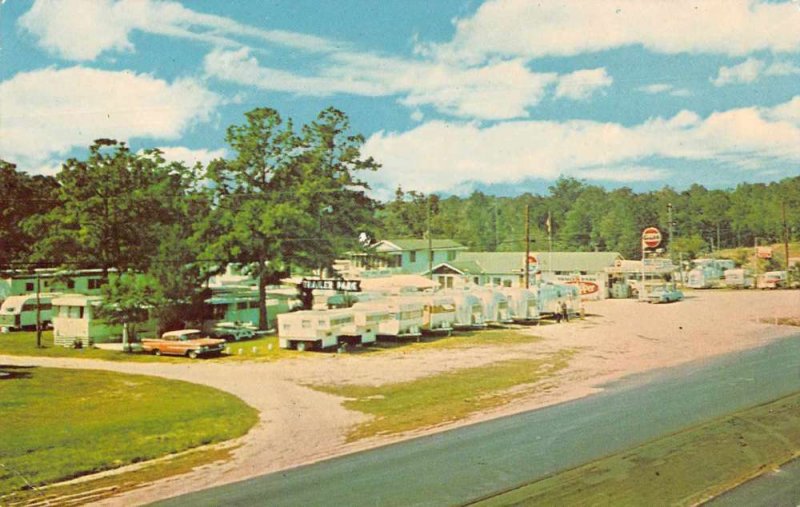 Tallahassee Florida aerial view Bell's Trailer Park vintage pc BB2663