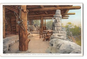 Grand Canyon National Park Arizona AZ Postcard 1915-1930 Hermit's Rest Porch