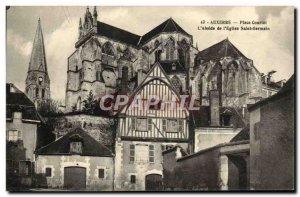 Old Postcard Auxerre Place Courtet Apse of the & # 39eglise Saitn Germain