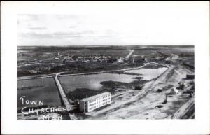 Churchill Manitoba Birdseye View Real Photo Postcard