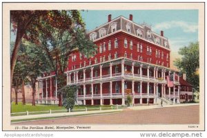 Vermont Montpelier The Pavilion Hotel 1952