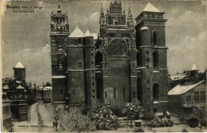 CPA RODEZ sous la Neige - La Cathédrale (109656)