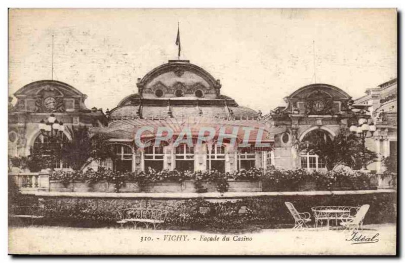 Vichy - Facade du Casino - Old Postcard