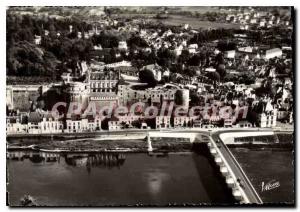 Postcard Modern Amboise View Aerienne The Bridge On The Loire
