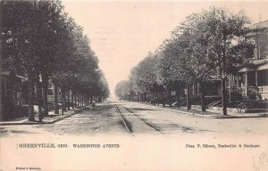 WASHINGTON AVENUE GREENVILLE OHIO POSTCARD (c. 1906)