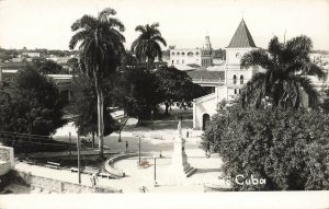 Marti Park Gimo Cuba Statue Real Photo Postcard