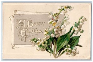 John Winsch Signed Postcard Easter Flowers Embossed Lowell Massachusetts MA