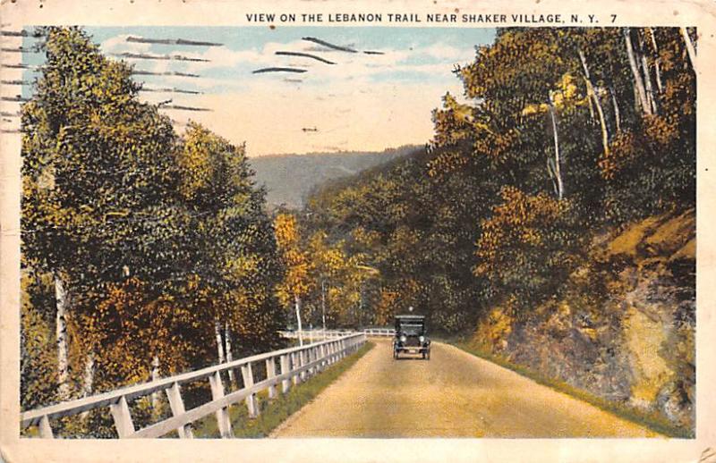 Lebanon Valley Near Village Shaker Mt Lebanon, NY USA  postal marking on front