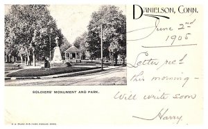 Connecticut Danielson  Davis Park , Soldiers Monument