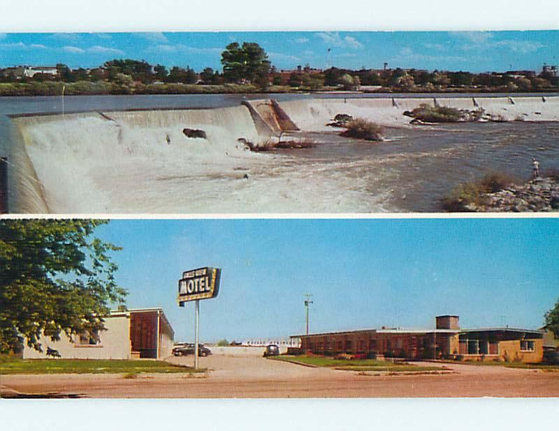 Unused 1950's OLD CARS & FALLS VIEW MOTEL Idaho Falls Idaho ID s4993