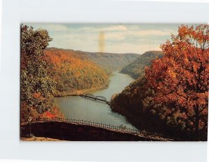 Postcard Hawks Nest On U.S. 60, Ansted, West Virginia