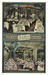 The Lobster Oyster & Chop House Restaurant, New York City, NYC USA 1954 