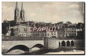 Old Postcard Niort The Bridge on the Sevre Niortaise