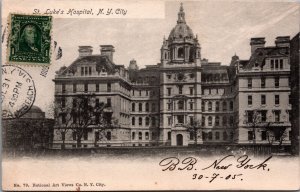 St Luke's Hospital New York City Vintage Postcard C210