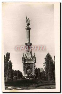 Old Postcard Madrid Monumento a Colon Monument